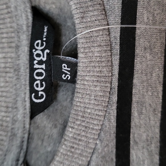 NWT! George Grey and Black Striped Sweatshirt with Rose! Size small! - Picture 3 of 10